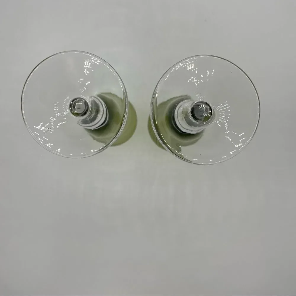 Pair of Vintage Swirl Champagne Glasses